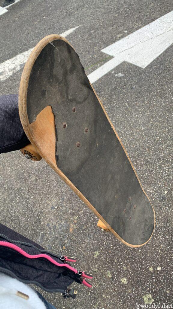 recyclage vieille planche de skateboard - woodyfulart