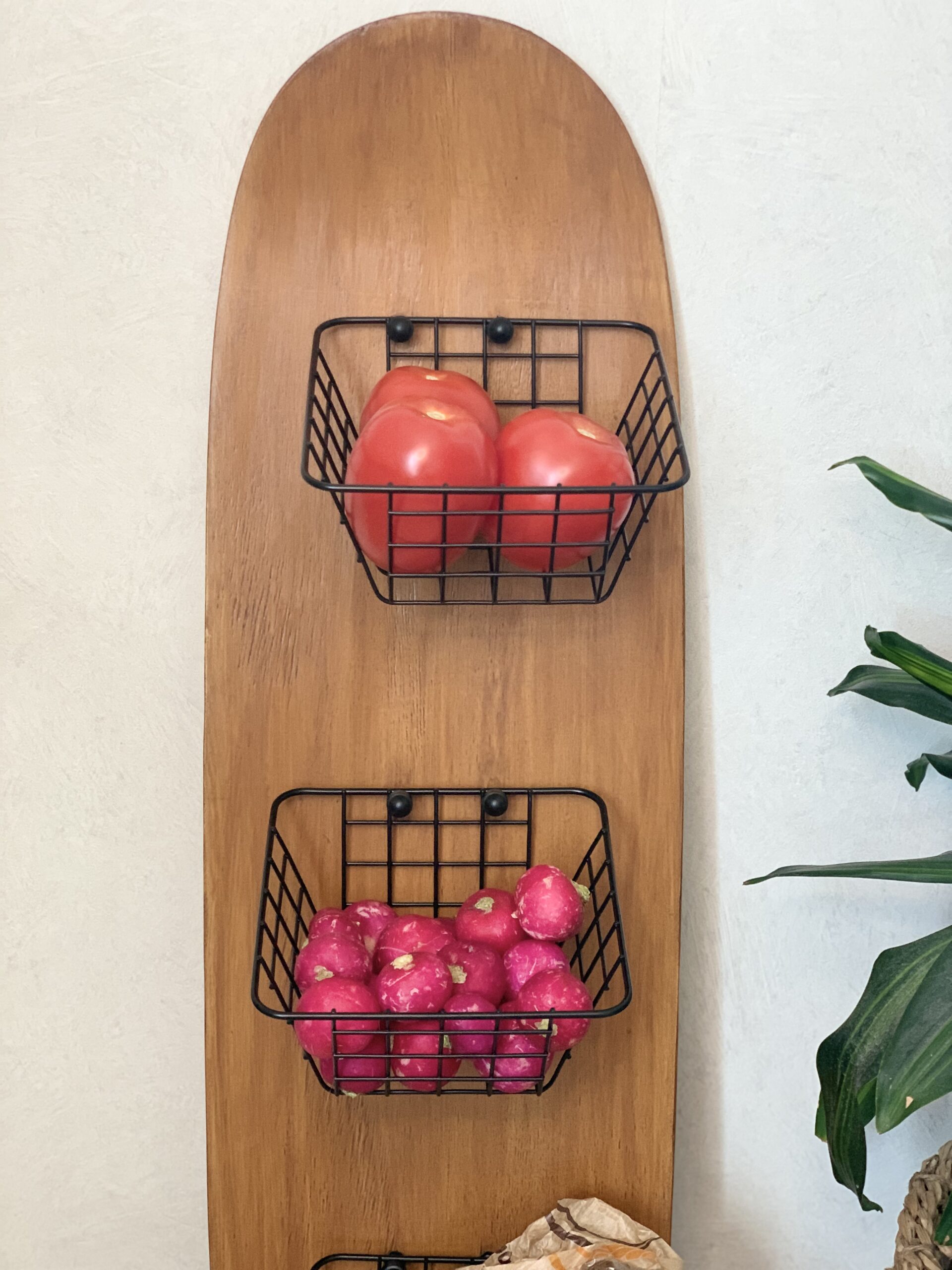 Panier de rangement de fruits et légumes en métal - Mon étagère murale