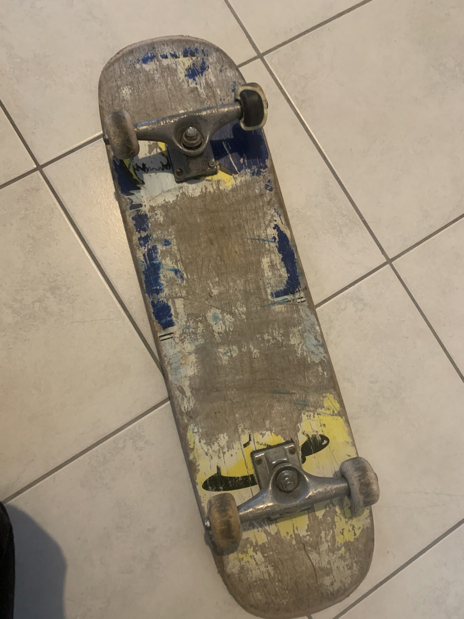 réception ancienne planche de skateboard - woodyfulart