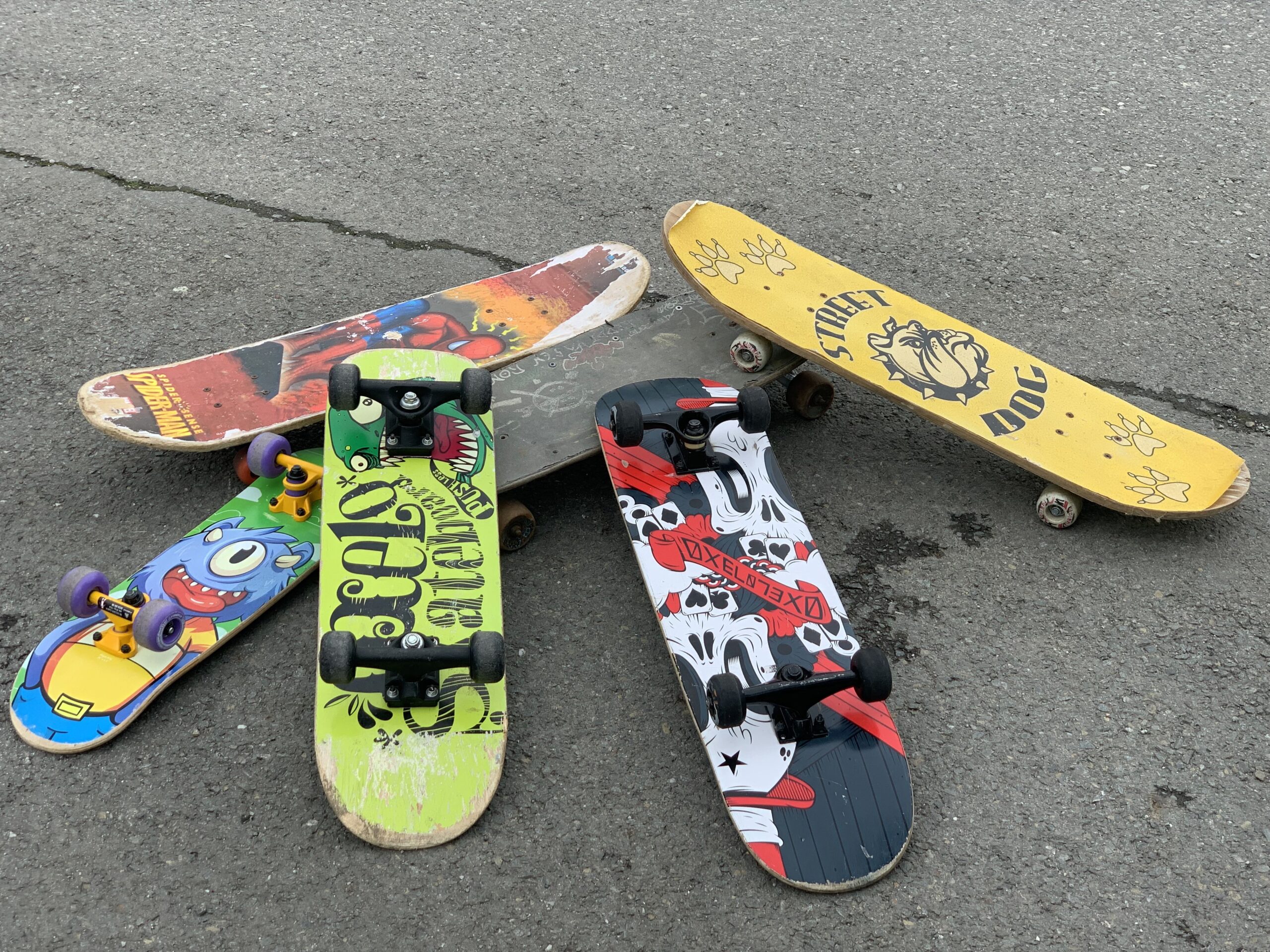 réception ancienne planche de skateboard - woodyfulart